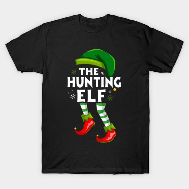 Hunting Elf Christmas Elf Party T-Shirt by nmcreations